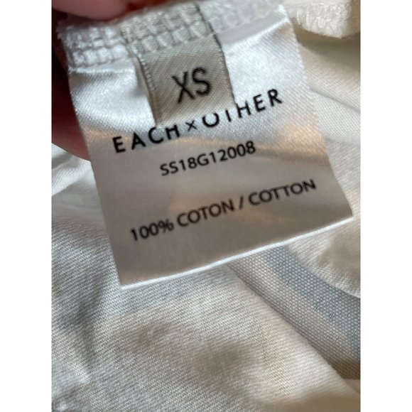 Each X Other Slashed Ripped Effect T-shirt White Women’s Size XS - Picture 9 of 10